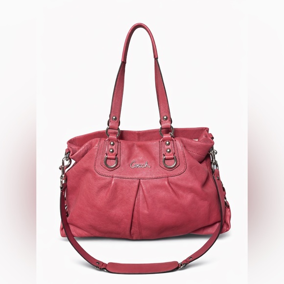 Coach Handbags - 💕 Coach Ashley Pink Leather Satchel | Crossbody + Shoulder